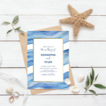 Kustgolf van de Elegance-Waterverf in Classic Blue