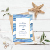 Kustgolf van de Elegance-Waterverf in Classic Blue Kaart