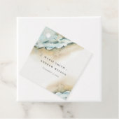 Kustgolf Zee Zandband Nautical Weddenschap Bedankjes Labels (In situ)