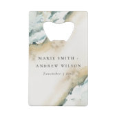 Kustgolf Zee Zandband Nautical Weddenschap Creditkaart Flessenopener (Achterkant)