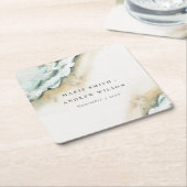 Kustgolf Zee Zandband Nautical Weddenschap Kartonnen Onderzetters (Schuin)