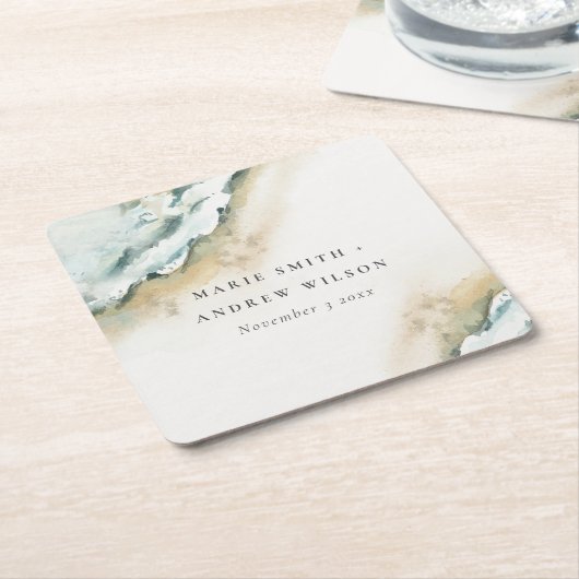 Kustgolf Zee Zandband Nautical Weddenschap Kartonnen Onderzetters (Schuin)