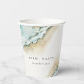 Kustgolf Zee Zandband Nautical Weddenschap Papieren Bekers (Voorkant)