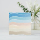 Kustgolven van Shoreline Feestdagenkaart (Staand voorkant)
