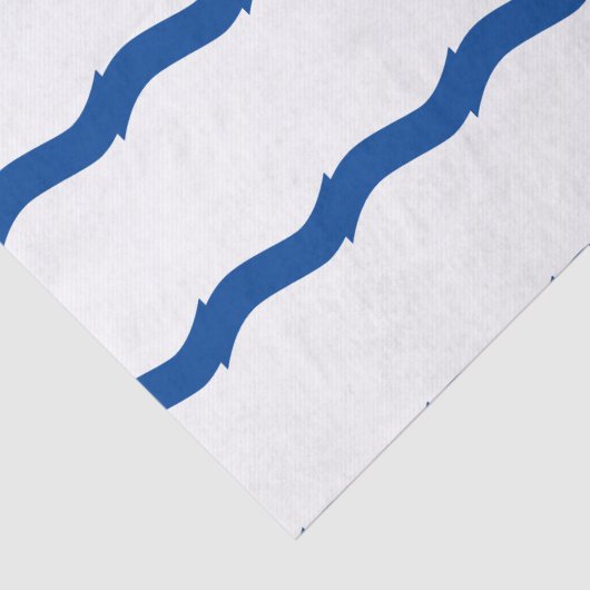 Kustgolven zee blauw wit nautisch patroon tissuepapier (Detail)