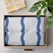 Kustgolven zee blauw wit nautisch patroon tissuepapier (Geschenk)