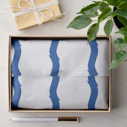 Kustgolven zee blauw wit nautisch patroon tissuepapier (Geschenk)