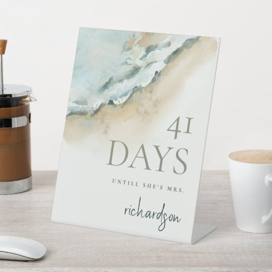 Kustgolven Zee Zand Beach Dagen Tot Mrs Reclamebord Met Voetstuk (Insitu)