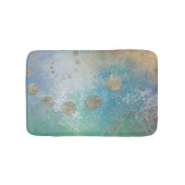 Kustgoten | Blauwe en groene Waterverf Gold Badmat (Voorkant)
