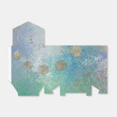Kustgoten | Blauwe en groene Waterverf Gold Bedankdoosjes (Uitgevouwen)