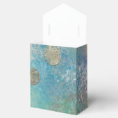 Kustgoten | Blauwe en groene Waterverf Gold Bedankdoosjes (Geopend)