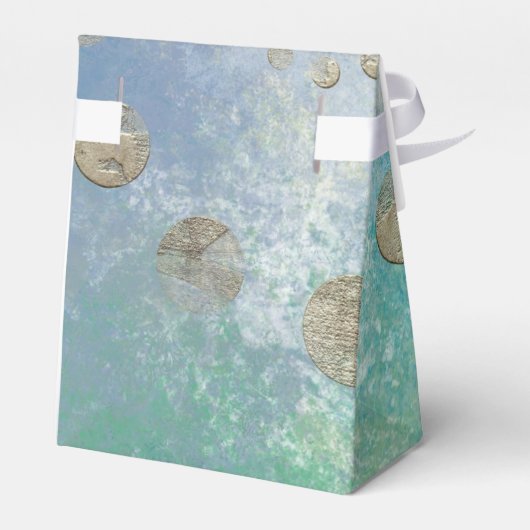 Kustgoten | Blauwe en groene Waterverf Gold Bedankdoosjes (Achterkant)