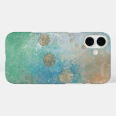 Kustgoten | Blauwe en groene Waterverf Gold Case-Mate iPhone Case (Achterkant (horizontaal))