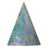 Kustgoten | Blauwe en groene Waterverf Gold Feesthoedjes (Achterkant)