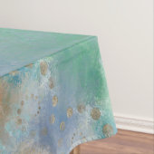 Kustgoten | Blauwe en groene Waterverf Gold Tafelkleed (Voorbeeld)