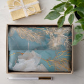 Kustgoud Witte Bloemige Zeewier Tissuepapier (Geschenk)