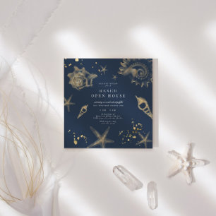 Kustgouden elegante vierkante open huis kaart