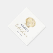 Kustgoudzeeslagblauw Vrijgezellenfeest Servet (Hoek)