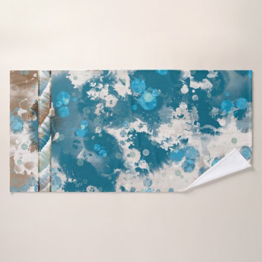 Kustgrens Abstracte golfbreker Badhanddoek (Badhanddoek)