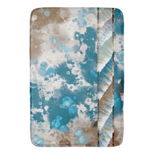 Kustgrens Abstracte golfbreker Badmat (Voorkant Verticaal)