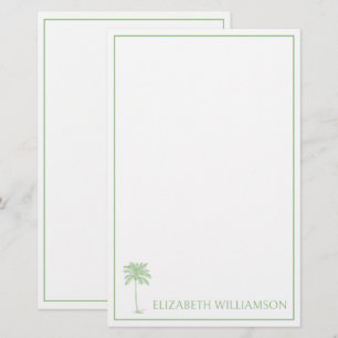 Kustgroene palm palm boom gepersonaliseerd briefpapier