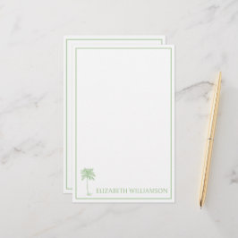 Kustgroene Palmetto Palmboom Persoonlijk Briefpapier
