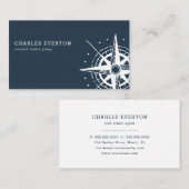 Kustgrond Nautical Threadass Navy Visitekaartje (Voorkant / Achterkant)