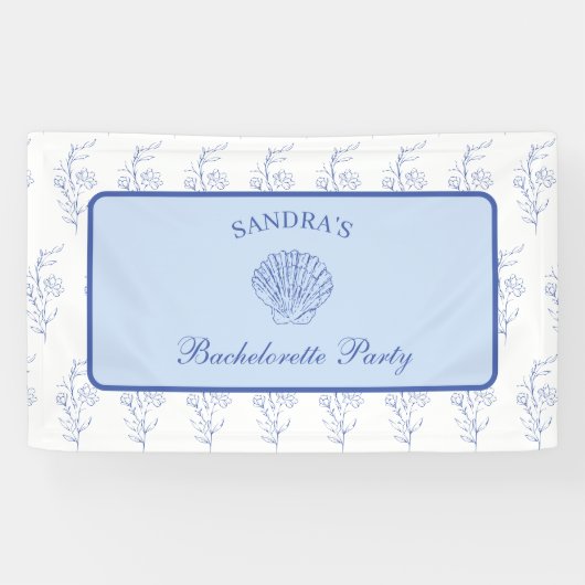 Kustgrootmoeder Beach Bach Bachelorette Party Spandoek (Horizontaal)