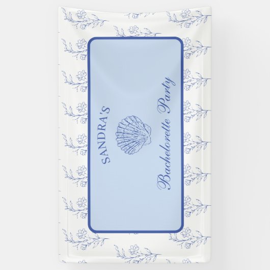 Kustgrootmoeder Beach Bach Bachelorette Party Spandoek (Verticaal)