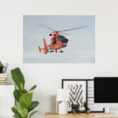 KustGuard HH-65 Dolphin Helikopter Poster (Thuiskantoor)