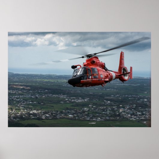 KustGuard MH-65 Dolphin Helikopter Poster (Voorkant)