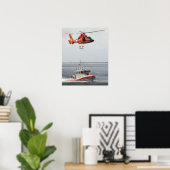 KustGuard MH-65 Dolphin Helikopter Poster (Thuiskantoor)