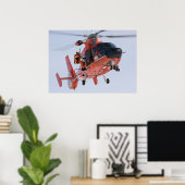 KustGuard MH-65 Dolphin Helikopter Poster (Thuiskantoor)