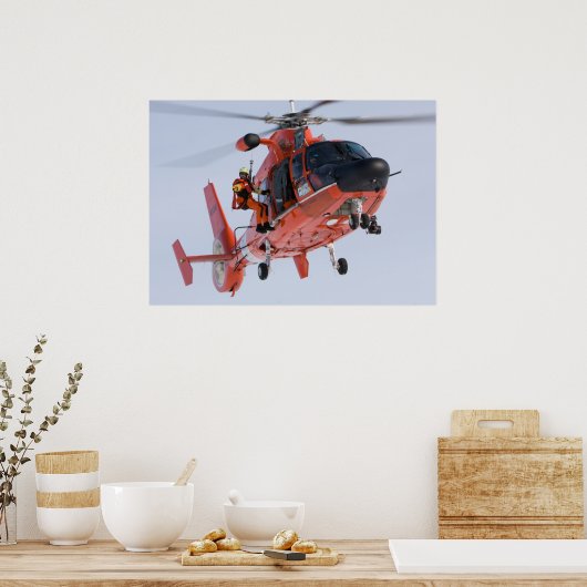 KustGuard MH-65 Dolphin Helikopter Poster (Keuken)