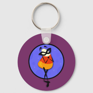KUSTHALLOWEEN KANDY CORN ROND BUTTON SLEUTELHANGER
