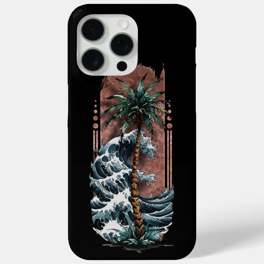 Kustharmonie: Palmboom bij het Zee Case-Mate iPhone Case (Achterkant)