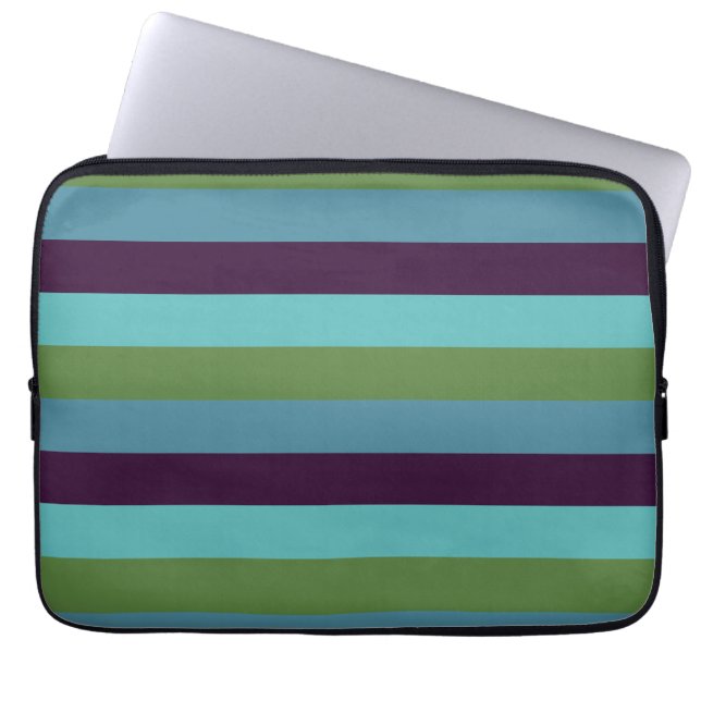 Kustharmonie strepen laptop sleeve (Voorkant)