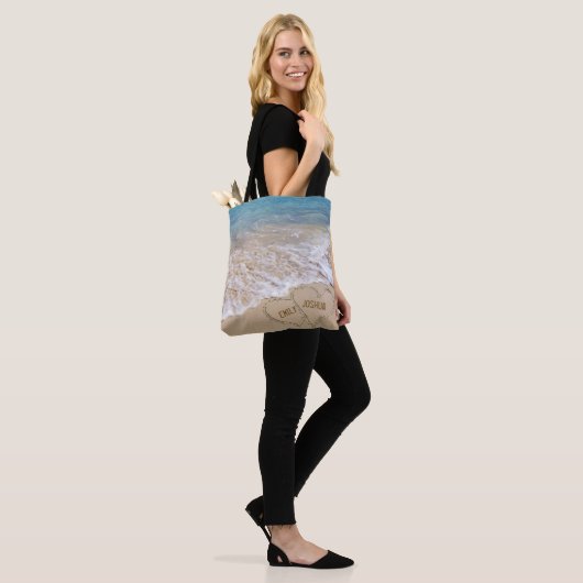 Kusthart in oceaanzand tote bag (Op model)
