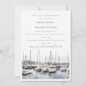 Kusthaven boten Zeegezicht repetitie diner Kaart (Voorkant)