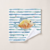 KUSTHELDERE WATERVERF TROPISCHE VIS, STRAND BAD HANDDOEK (Wasdoekje)