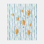 KUSTHELDERE WATERVERF TROPISCHE VIS, STRAND FLEECE DEKEN (Voorkant)