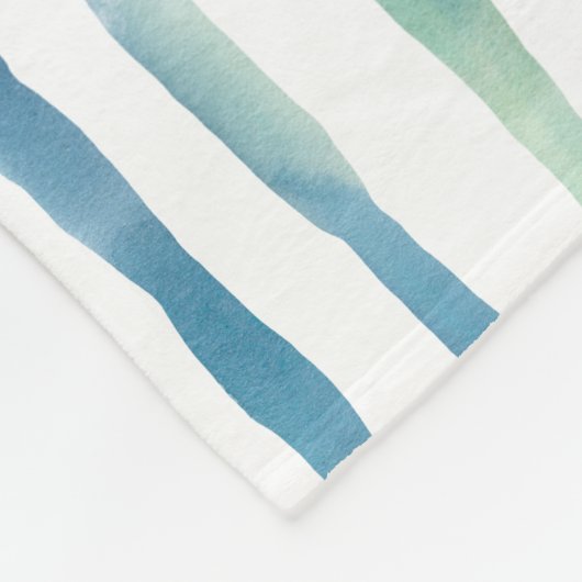 KUSTHELDERE WATERVERF TROPISCHE VIS, STRAND FLEECE DEKEN (Hoek)