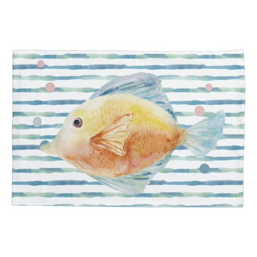 KUSTHELDERE WATERVERF TROPISCHE VIS, STRAND KUSSENSLOOP (Achterkant)