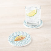 KUSTHELDERE WATERVERF TROPISCHE VIS, STRAND ZANDSTEEN ONDERZETTER (Zijkant)