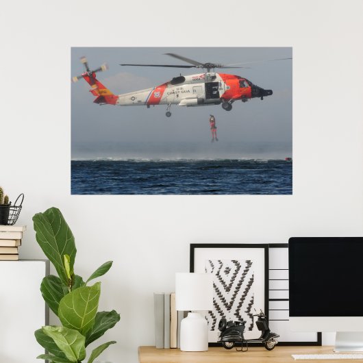 Kusthelikopter MH-60 Jayhawk Poster (Thuiskantoor)
