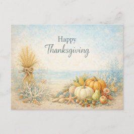 Kustherfst Gelukkig Thanksgiving Oogst Feestdagenkaart