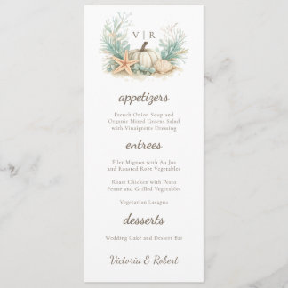 Kustherfst Pompoen Schelp Bruiloft Menu