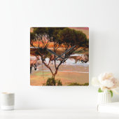 Kusthop: Kangoeroes aan de kust in olie Vierkante Klok (Huis)