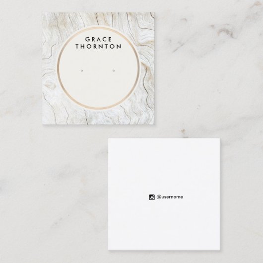 Kusthout dat Joodse houten vertoning Kaart veroorz Vierkante Visitekaartje (Voorkant / Achterkant)