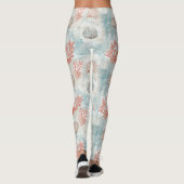 Kusthuis Aqua Schelp Patroon Leggings (Achterkant)